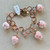 Coral Rosebud Lampwork Bracelet Solid Copper Artisan Made in the USA