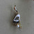 2.75 Inch Red-Crowned Japanese Crane Pendant Brooch Pin Rhinestone Per Pc