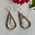 Glitz and Glamour Pink AB Rhinestone Earrings Teardrop Artisan Made in the USA Per Pair