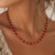 Imperial Fire Necklace Crystal Riviere Cup Chain Red Hamilton Gold Artisan Made Per Pc