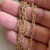7x3mm Paperclip Cable Chain Soldered Satin Hamilton Gold Plated Per Foot