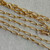 7x3mm Paperclip Cable Chain Soldered Satin Hamilton Gold Plated Per Foot