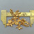Cranes and Cherry Blossoms Left and Right Pair Stampings 46x49mm Gold Plated Alloy Q2 Per Pkg