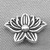 Lotus Flower Beads 9x12mm Antique Silver Plated Alloy Q30 Per Pkg