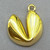 Fortune Cookie Charms 18x16mm Gold Plated Alloy Q6 Per Pkg