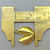 Fortune Cookie Charms 18x16mm Gold Plated Alloy Q6 Per Pkg