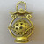 Tibetan Style Lantern Pendants 44x28mm Brass Plated Alloy Q1 Per Pkg