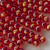 8mm Scarlet Golden Dragon Beads Glass Round Balls Q10 Per Strand