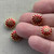 12mm Flower Coin Beads Red Enamel Gold Plated Q4 Per Pkg