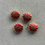12mm Flower Coin Beads Red Enamel Gold Plated Q4 Per Pkg
