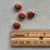 12mm Flower Coin Beads Red Enamel Gold Plated Q4 Per Pkg