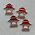 28x26mm Japanese Temple Chandelier Connectors Red Enamel Gold Plated Q4 Per Pkg