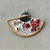 Oriental Fan Pendant Artisan Hand Painted 54x40mm Per Pc