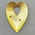 Maroon Flower Cloisonne Enamel Concave Heart Pendants 38x28mm Gold Plated Alloy Q2 Per Pkg
