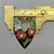 Black Flower Cloisonne Enamel Concave Heart Pendants 38x28mm Gold Plated Alloy Q2 Per Pkg