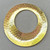 Maroon Swirl Cloisonne Enamel Donut Pendants 42mm Gold Plated Alloy Q2 Per Pkg