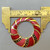 Maroon Swirl Cloisonne Enamel Donut Pendants 42mm Gold Plated Alloy Q2 Per Pkg
