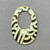 Ivory Black Cloisonne Enamel Teardrop Pendants 35x24mm Gold Plated Alloy Q2 Per Pkg
