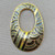 Gray Black Cloisonne Enamel Teardrop Pendants 35x24mm Gold Plated Alloy Q2 Per Pkg