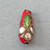 Red Flower Blossom Cloisonne Enamel Teardrop Beads 12x6mm Gold Plated Alloy Q6 Per Pkg