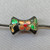 Black Flower Blossom Cloisonne Enamel Hourglass Beads 16x10mm Gold Plated Alloy Q4 Per Pkg