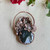BIG 78x50mm Electroformed Moss Agate Pendant Flowers Mushroom Artisan Copper Per Pc