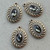 29x20mm Oval Charm Greige Clear Hamilton Gold Plated Alloy Q4 Per Pkg