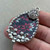 OOAK Poinsettia Drop Pendant Rhinestones Resin Artisan Made Per Pc