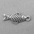 Fish Charms 20x8mm Antique Silver Plated Alloy Q50 Per Pkg