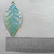 Denim Feather Leaf Pendants 59x28mm Antique Brass Plated Alloy Q2 Per Pkg