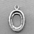 Crown Oval Cabochon Memory Tray Charms 22x14mm Antique Silver Plated Alloy Q24 Per Pkg