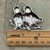 Lovebirds Pendant Two Birds Branch Pale Blue Gold Artisan Painted Per Pc