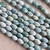 12x8mm Crackle Agate Faceted Oval Seafoam Semi Precious Stone Beads Per Strand