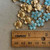 17x14mm Aqua Flower Charms Enamel Gold Plated Q20 Per Pkg