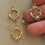 23x16mm Flower Ring Link Connector Gold Plated Rhinestone Q4 Per Pkg