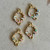 23x16mm Flower Ring Link Connector Gold Plated Rhinestone Q4 Per Pkg