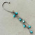 Aqua AB Cuff Earring Artisan Made in the USA Per Pc