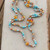 Sedona Queen Length Necklace Hand Knotted Howlite Crystals Artisan Made Per Pc