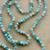 Blue Skies Primadonna Length Necklace Hand Knotted Agate Crystals Artisan Made Per Pc