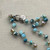 Blue Bird Necklace Crystal Chain Silver Artisan Made Per Pc