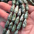 20x8mm Green Moss Jasper Smooth Teardrop Semi Precious Stone Beads Per Strand