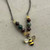 Dance of the Bumblebee Beaded Chain Gunmetal Necklace