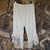 Cream Ruffled Lace Bloomers Mesh Scallop Hem Pants Paisley Vine
