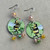 Bees in the Garden Earrings Upcycled Tinwork Artisan Made in the USA Per Pair