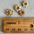 11x4mm Enamel Rhinestone Flower Bead Caps Taupe Mix Raw Brass Q4 Per Pkg
