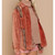 Terracotta Plaid Corduroy Shacket Heavyweight Button Down Light Jacket POL