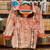 Terracotta Plaid Corduroy Shacket Heavyweight Button Down Light Jacket POL