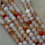 8mm Carnelian Matte Round Semi Precious Stone Beads Per Strand