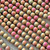 Matte Metallic Sun Gold 6mm Round Etched Glass Beads Per Strand