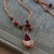 Touch of Autumn Jasper Electroformed Necklace Copper Artisan Made Per Pc